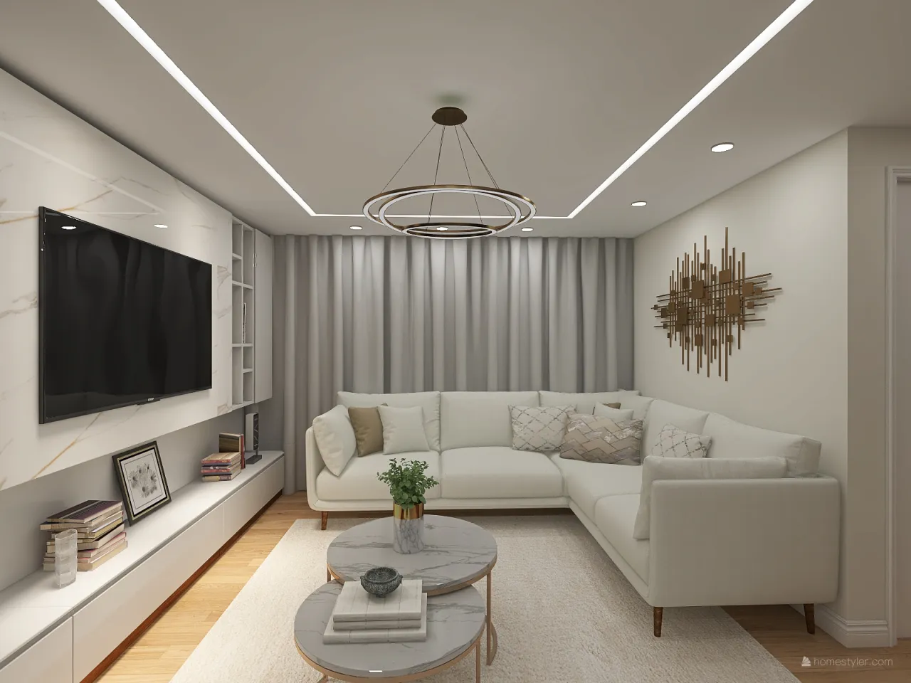 Fancy Basement 3d design renderings