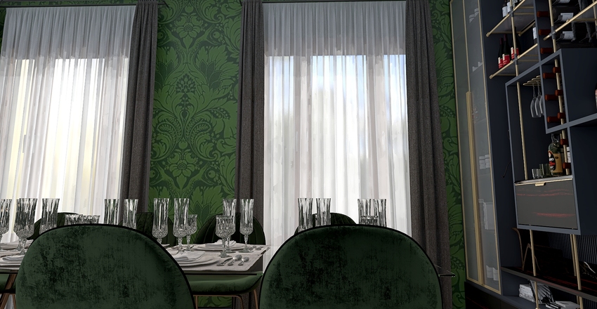 For the love of green. Interior Design Render