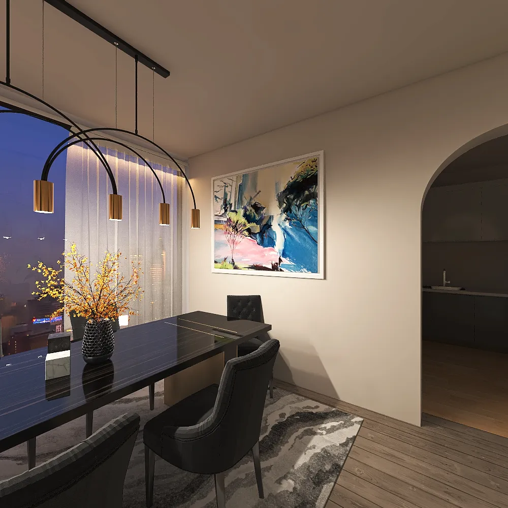 dining room / kitchen 3d design renderings