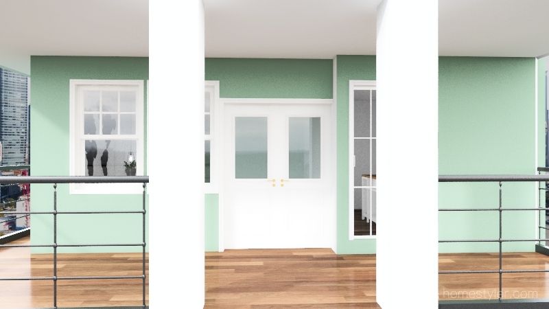 Cozy Green House  3-20-2021 3d design renderings