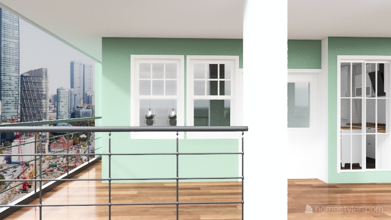 Cozy Green House  3-20-2021 3d design renderings