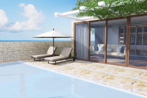greek island home Design Rendering