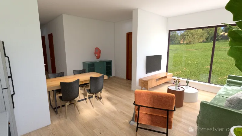 East - Living Room 3d design renderings