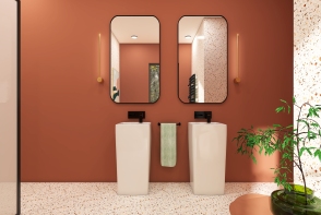 Terrazzo bathroom Design Rendering