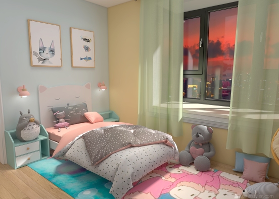 Dream Childhood Room Design Rendering