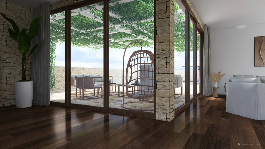 greek island home 3d design renderings