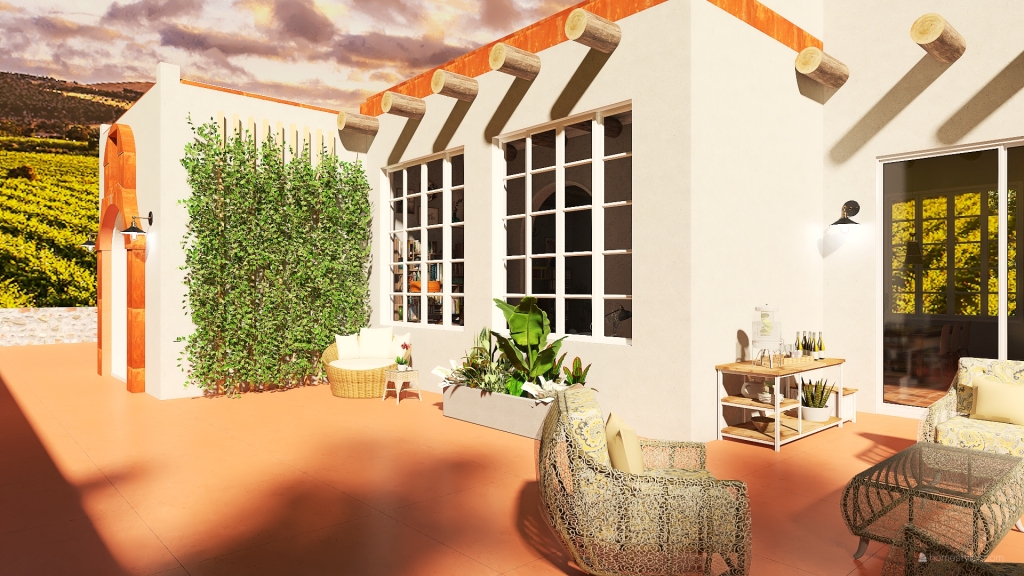 Wine Country House 3d design renderings