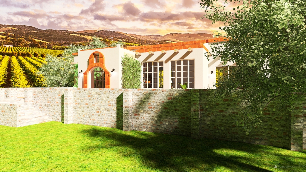 Wine Country House 3d design renderings