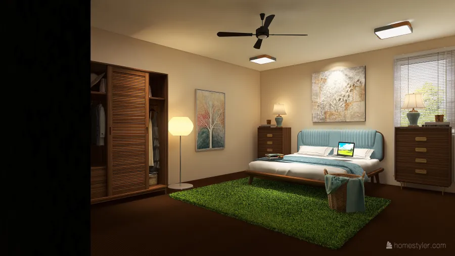 Natural Bedroom 3d design renderings