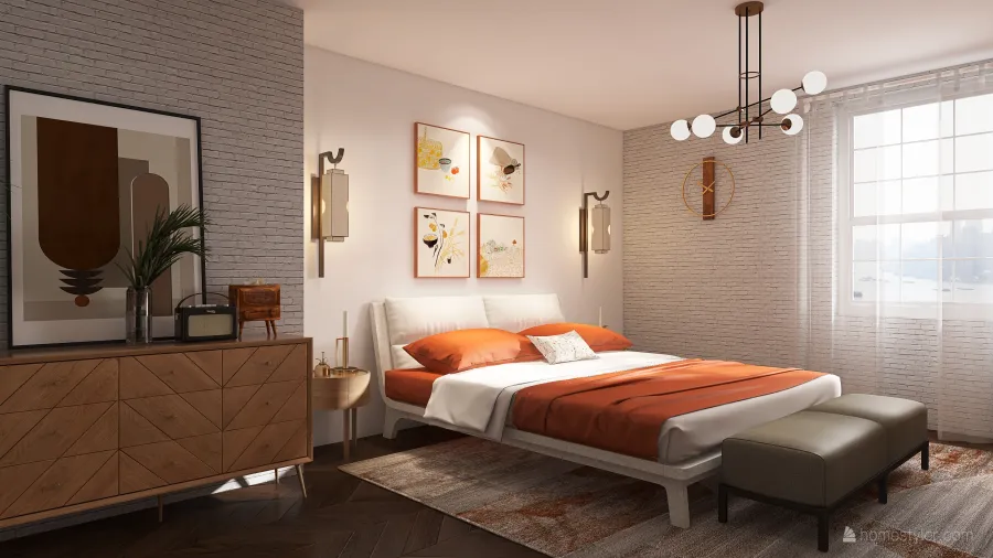 Monica's Bedroom 3d design renderings