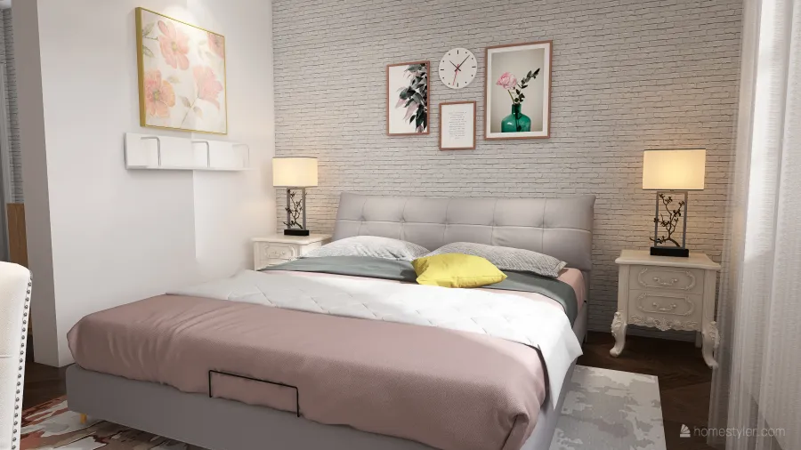 Rachel's Bedroom 3d design renderings