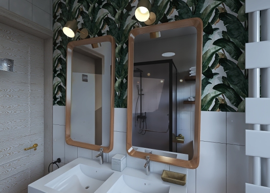 Natural & Jungle Bathroom Design Rendering