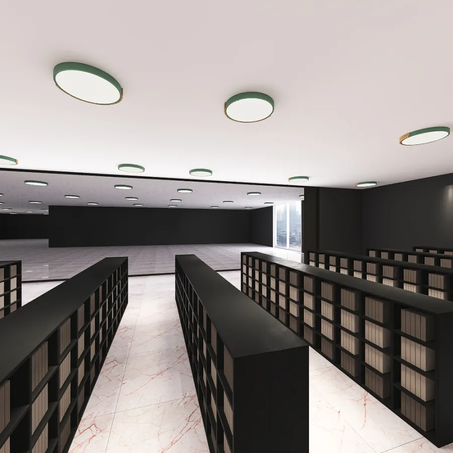 księgarnia 3d design renderings