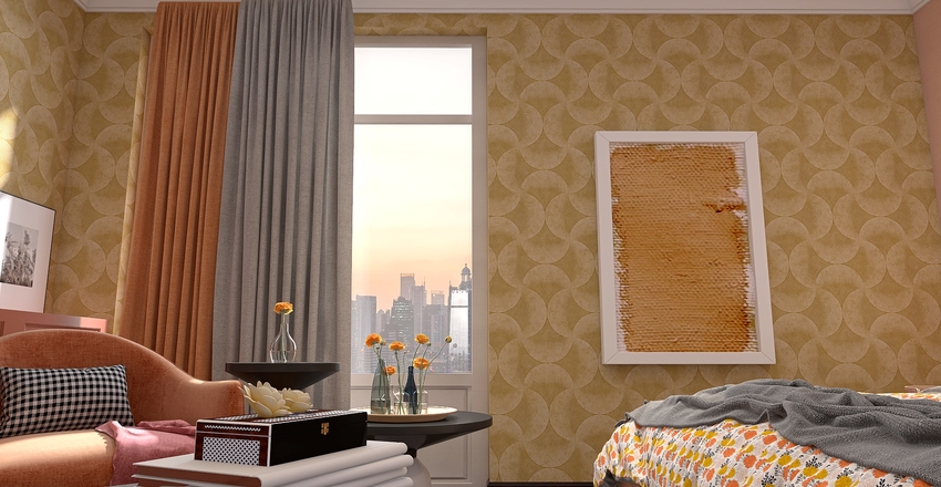 City apartment inspired by Marigold Interior Design Render