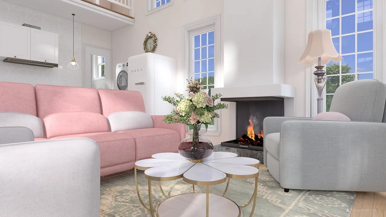 LivingDiningRoom 3d design renderings