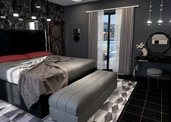 The Black Bedroom Design Rendering