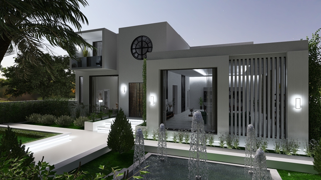 Modern sunny house A1 3d design renderings