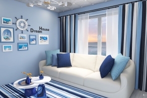 A blue home by the sea Design Rendering