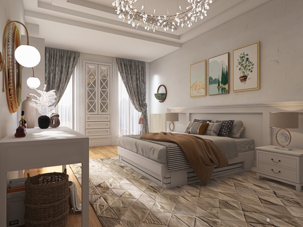 White Bedroom / H.ALG Yatak Odası 3d design renderings