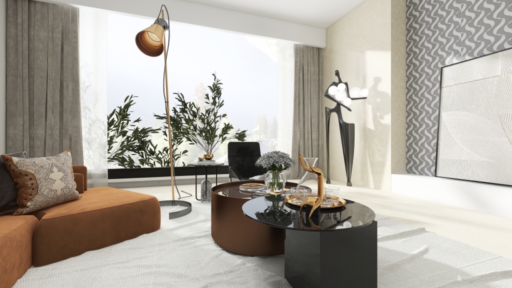Modern Modern Elegance Model Collection ColorScemeOther White Black 3d design renderings