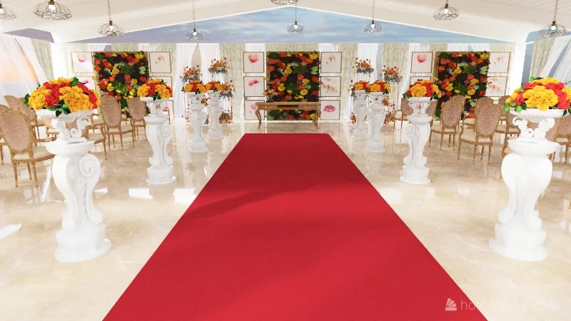 Casamento Floral 3d design renderings