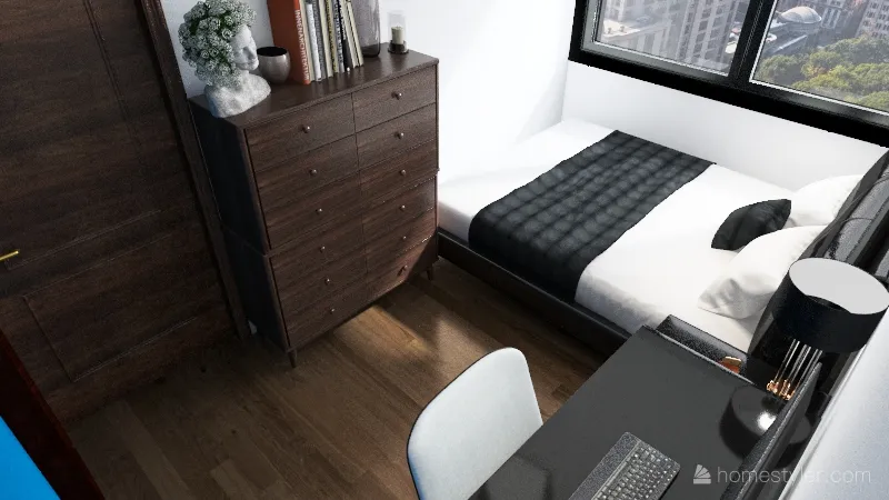 1 Bed, 1 Bath 3d design renderings