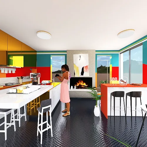 restaurant 1 3d design renderings