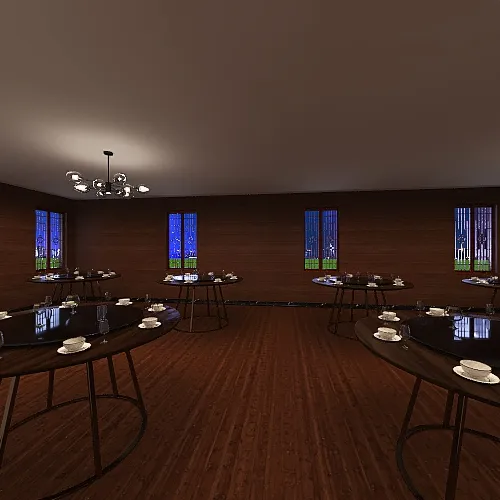 The Clock Restraunt 3d design renderings