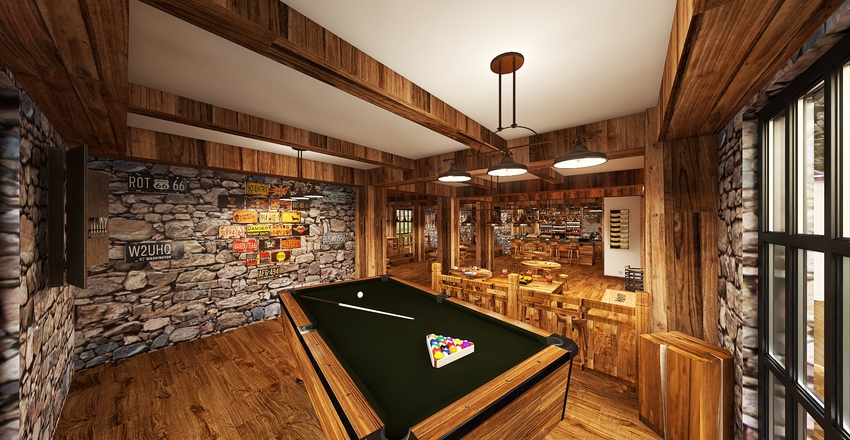 COUNTRY WINE BAR Interior Design Render