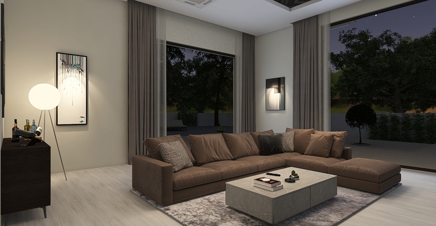 Modern sunny house A1 Interior Design Render
