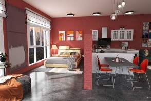 Downtown small appartment Design Rendering