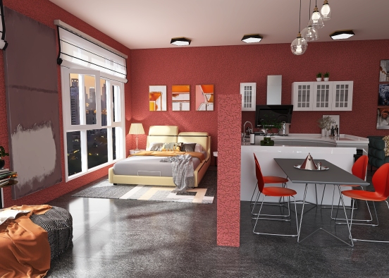 Downtown small appartment Design Rendering