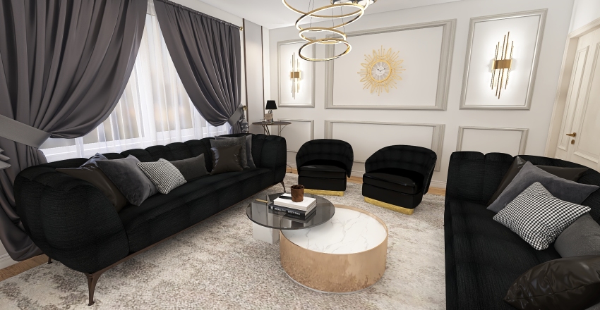 living Room 3d design renderings