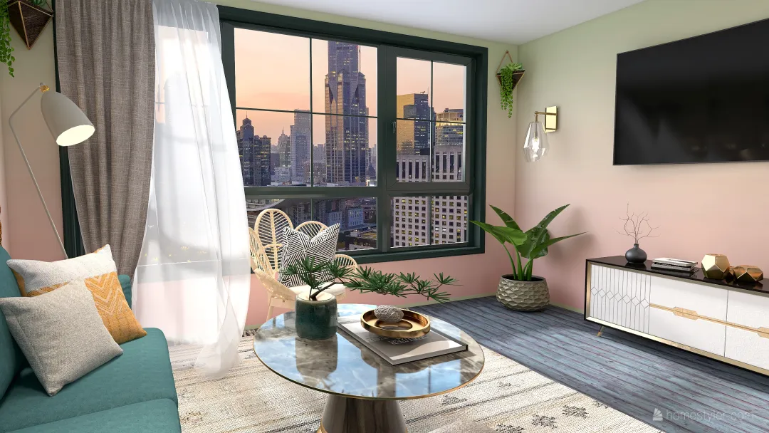 Apartamento de gran ciudad 3d design renderings
