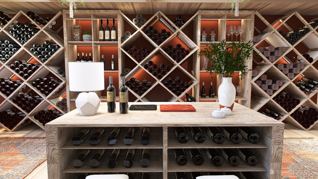 Modern StyleOther The Cellar Orange ColorScemeOther 3d design renderings