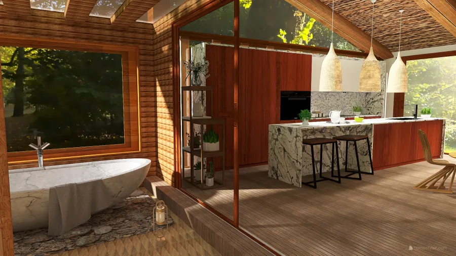 Meadow Cabin 3d design renderings