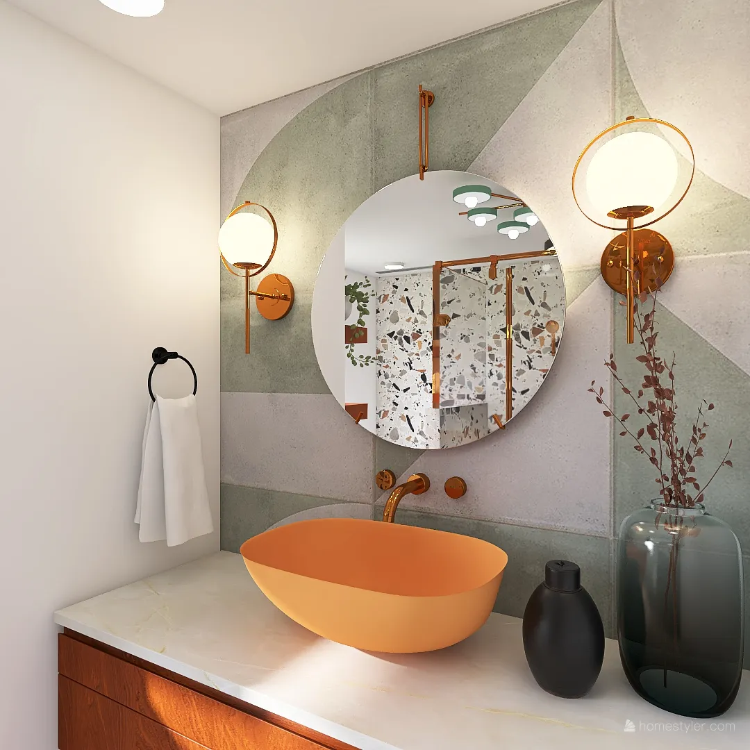 Funky Bathroom Design 3d design renderings