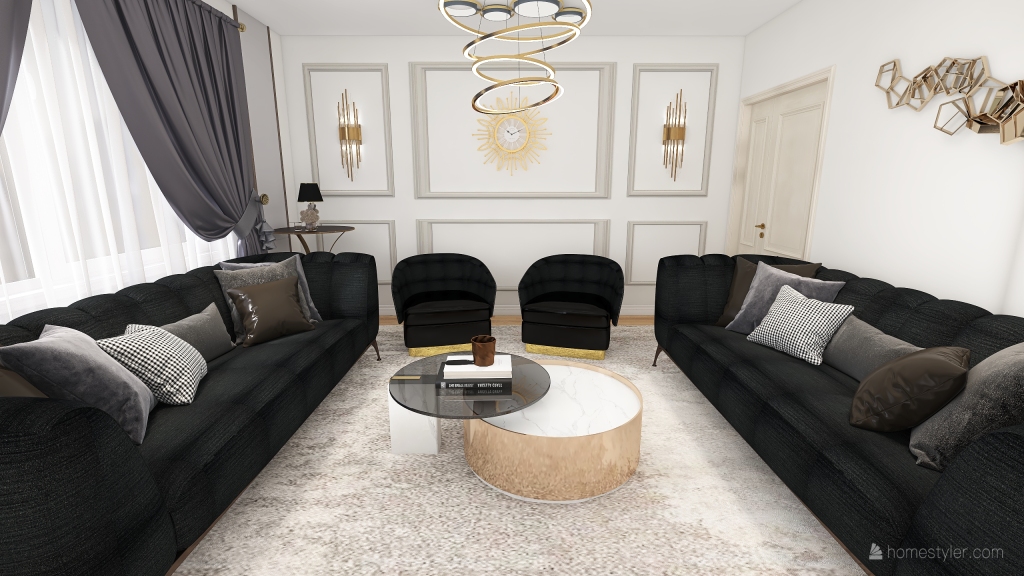 living Room 3d design renderings
