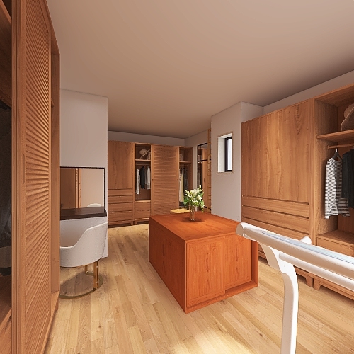vestidor sandra vivienda con amplia Design Rendering