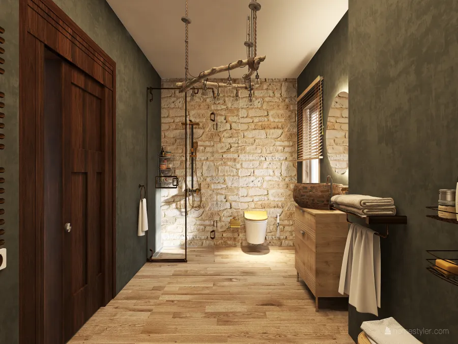 The Rustic Badroom Modern 3d design renderings