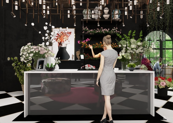 Florist Cafe Design Rendering