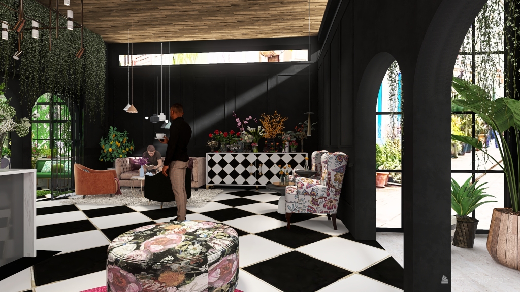 Cafe & Show Room 3d design renderings