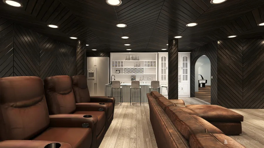 Theatre Room 3d design renderings