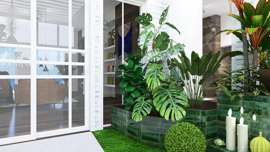 StyleOther TropicalTheme Green Blue Red ColorScemeOther WarmTones Terrace 3d design renderings