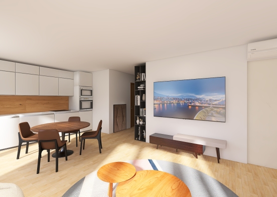 Apartments 52m with 1 bedroom, Moscow v2 Design Rendering
