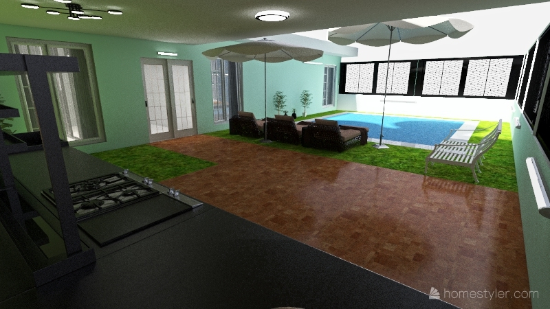 Casa un piso 3d design renderings