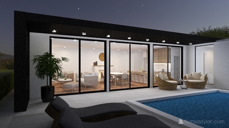 Contemporary Bungalow 3d design renderings