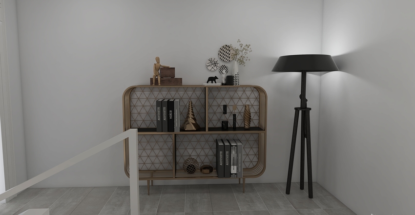 Modern StyleOther White Black ColorScemeOther ColdTones Stairwell 3d design renderings