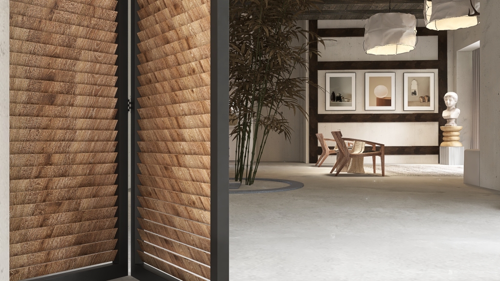 Modern WabiSabi SIMPLE JAPANDI ColorScemeOther Beige WoodTones EarthyTones 3d design renderings