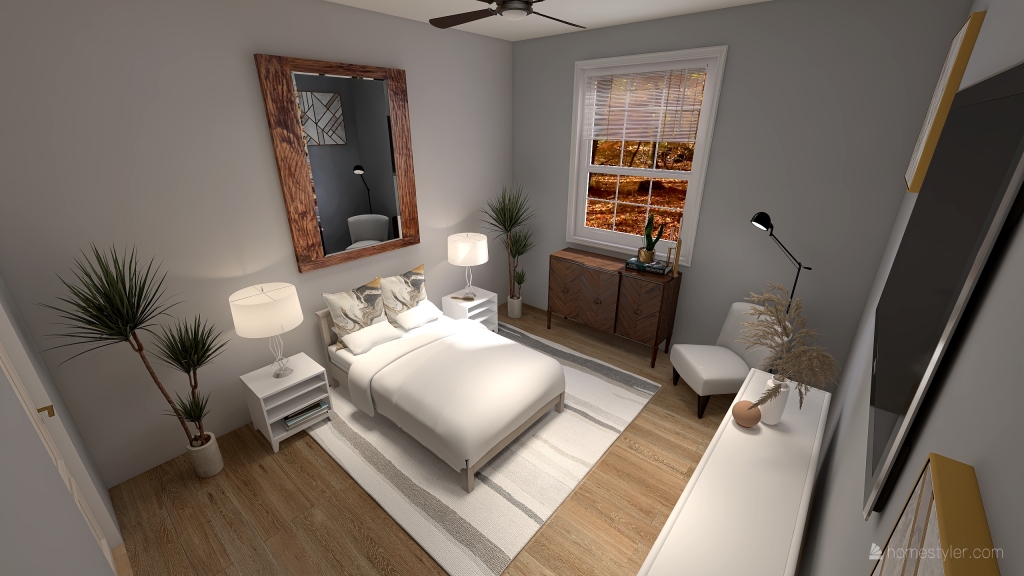 Single Master Bedroom / Bath 3d design renderings